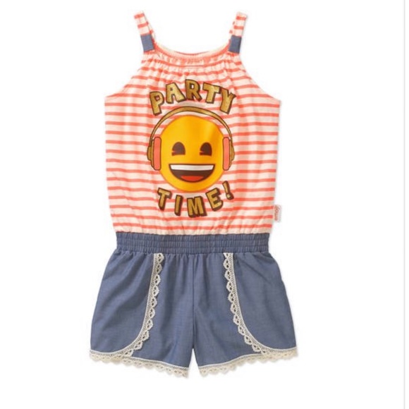 Emoji Girls' Party Time Romper - Picture 1 of 1